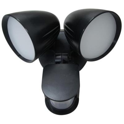 STARGEM II BLACK LED FLOOD LIGHT 2x10W 5000K + SENSOR IP54